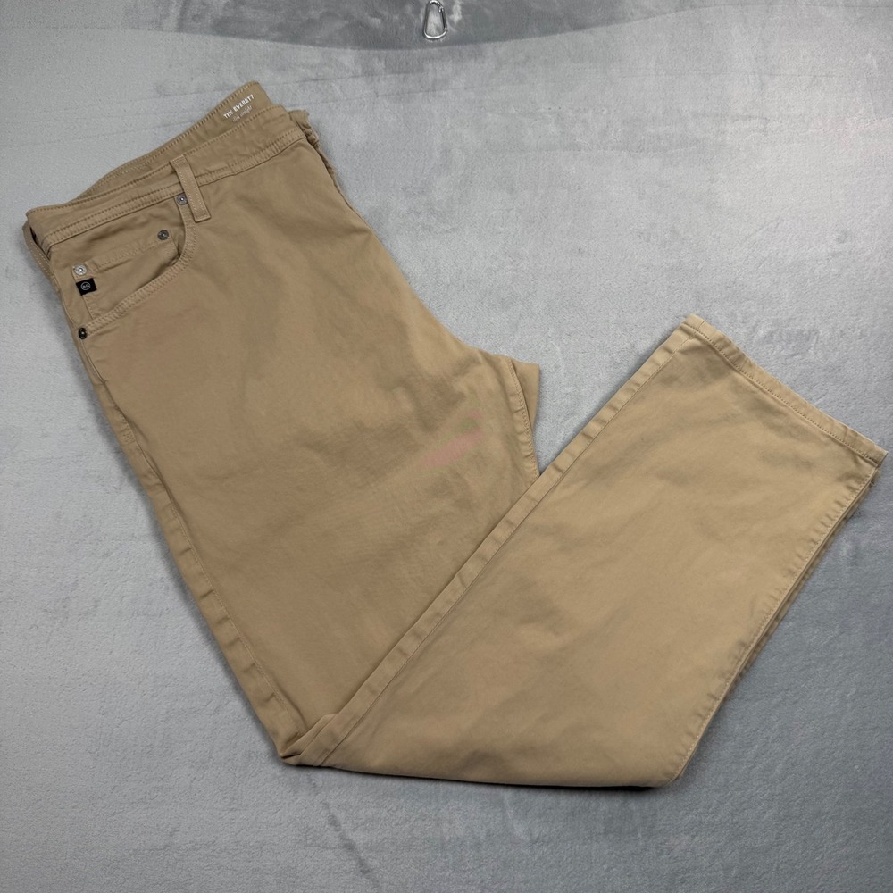 AG Adriano Goldschmied Everett Pants 40x32 Khaki Tan Slim Straight 1794SUDCSW - Picture 5 of 12
